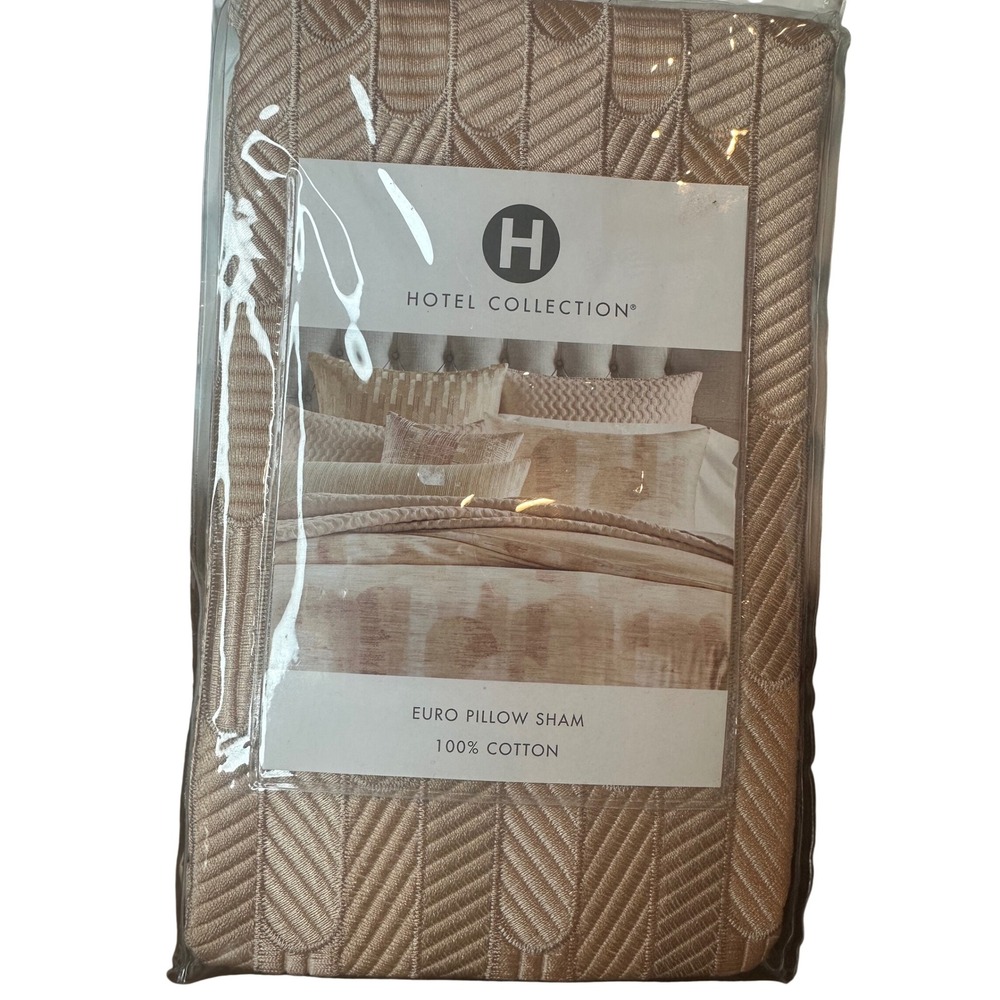 Hotel Collection Manhattan Euro Pillow Sham 26x26 Cotton Champagne 100139445ER